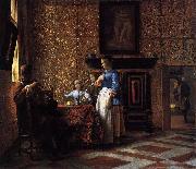 Pieter de Hooch Interior with Figures oil on canvas